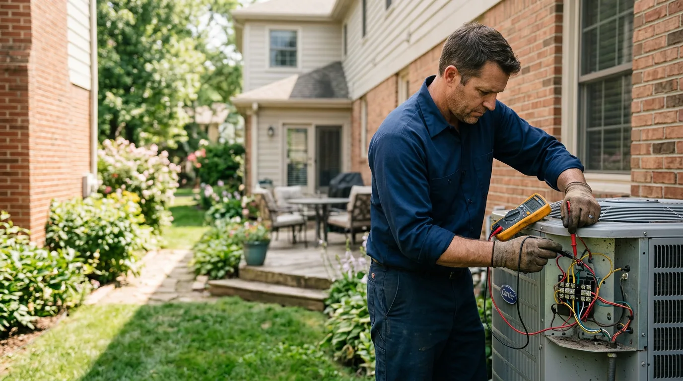 HVAC technician working near Columbus, WI